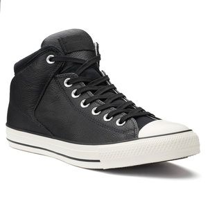 Leather Converse Mid-Top